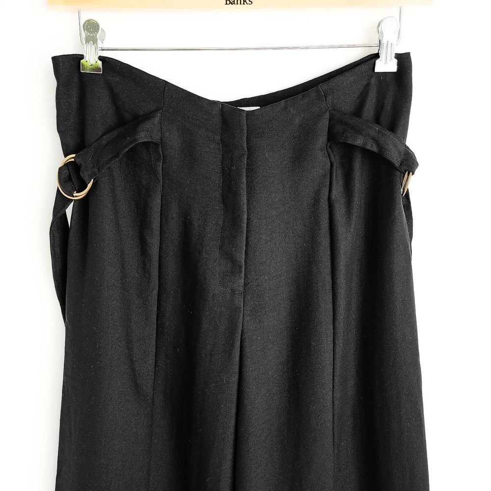 Bishop + Young D-Ring Wide Leg Pants Womens S Black Brand New w/ Tag - Picture 2 of 6